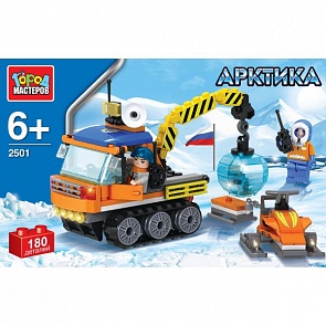 Конструктор из серии Арктика: вездеход и снегоход, 194 детали (Город Мастеров, UU-2501-Rsim)